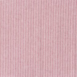 Leinen Chambray Streifen Melange - dunkelrot