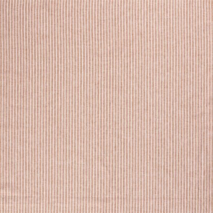 Leinen Chambray Streifen Melange - ziegelrot