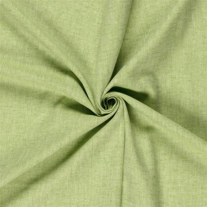 Leinen Chambray Fischgräte Melange - kiwi