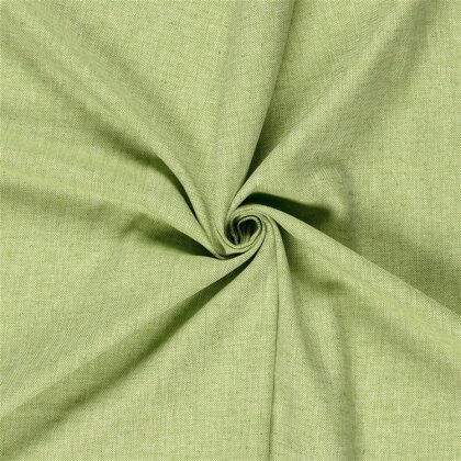 Leinen Chambray Fischgräte Melange - kiwi