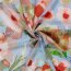 Baumwoll Viskose Mix Leinenoptik AquarellBlumen - hellblau