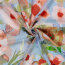 Baumwoll Viskose Mix Leinenoptik AquarellBlumen - hellblau