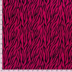 Baumwollsatin Zebrastreifen - dunkelpink