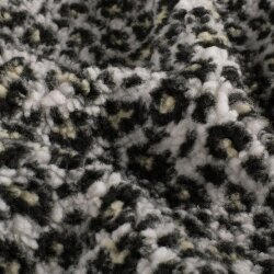 Teddystoff Leotupfen - cremebeige