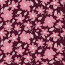 French Terry Digital Blumenregen - dunkelbeere