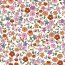 French Terry Digital kleine Blumen - wollweiß