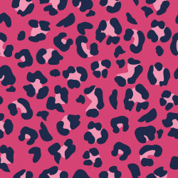 French Terry Digital Leotupfen - pink