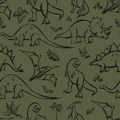 Softshell Digital Dinos - olivgrün