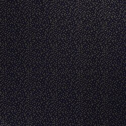 Baumwollpopeline Foliendruck wilde Punkte - dunkelblau/gold