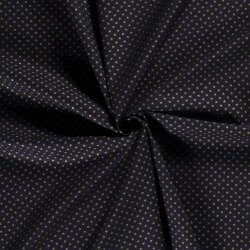 Baumwollpopeline Foliendruck Sternchen - dunkelblau/gold