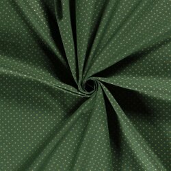 Baumwollpopeline Foliendruck Sternchen - grün/gold