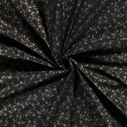 Baumwollpopeline Foliendruck Weihnachtszweige -...