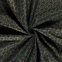 Baumwollpopeline Foliendruck Mistel & Ilex -...