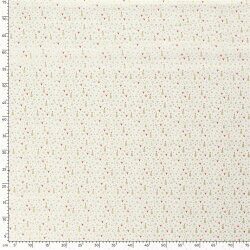Baumwollpopeline Foliendruck Mini Weihnachten - creme/gold
