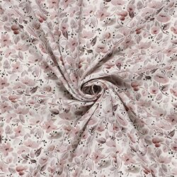 Musselin Digital schöne Blumen - creme