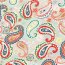 Bambus Popeline buntes Paisley - hellbeige