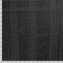 Chiffon Bestickt Punkte Uni - schwarz