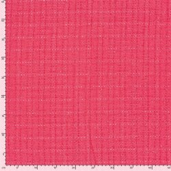 Polyesterstoff Jacquard Grob Gewebt Lurex - pink