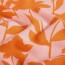 Viskose Popeline Blumenschatten - orange
