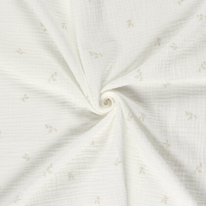 Musselin kleine Zweige - creme