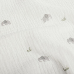 Musselin grauer Elefant - creme