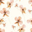 Musselin BIO~Organic Digital schöne Blumen - creme