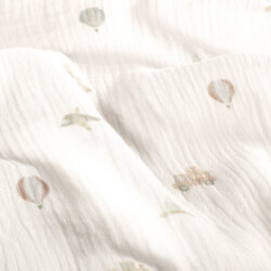 Musselin Digital kleine Fahrzeuge- creme