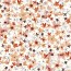 Baumwolljersey Digital orange Blumenwiese - creme