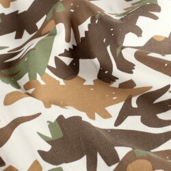 Baumwolljersey Dinos - cremeweiss