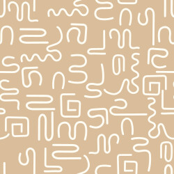 Baumwolljersey wilde Linien - beige