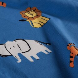Baumwolljersey Tiger und Co - royalblau