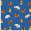 Baumwolljersey Tiger und Co - royalblau