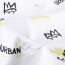 Baumwolljersey Graffiti Text - weiss