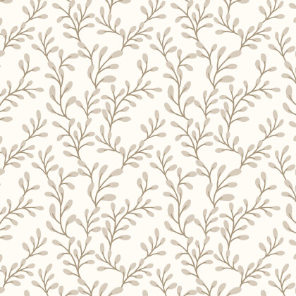Baumwollpopeline Zweige - creme