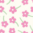 Baumwollpopeline süsser Blumenregen - creme
