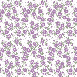 Baumwollpopeline Blume Moni - lavendel