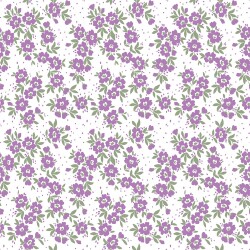Baumwollpopeline Blume Moni - lavendel
