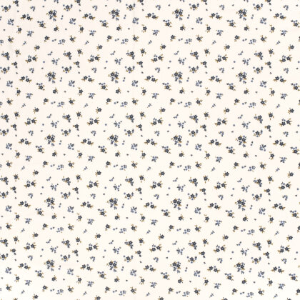 Funktions und Badeanzugstoff Recycled LSF50 blaue Blümchen - creme