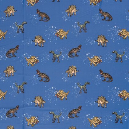 Funktions und Badeanzugstoff Recycled LSF50 Dinos - indigo