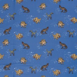 Funktions und Badeanzugstoff Recycled LSF50 Dinos - indigo