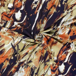 Viskose Jersey bunte Malerei - dunkelblau