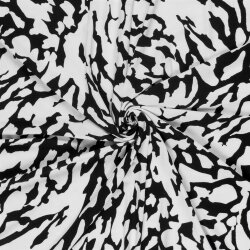 Viskose Jersey Abstrakt - schwarz/weiss