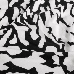 Viskose Jersey Abstrakt - schwarz/weiss