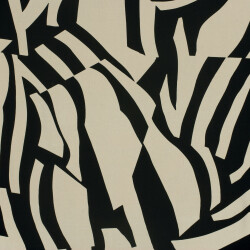 Viskose Popeline Abstract - schwarz