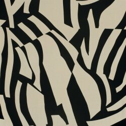 Viskose Popeline Abstract - schwarz