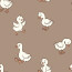 French Terry lustige Enten - cappuccino