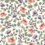 French Terry schöne Blumen - creme