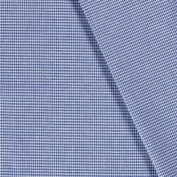 Baumwollpopeline garngefärbt Vichy Karo 2mm - royalblau