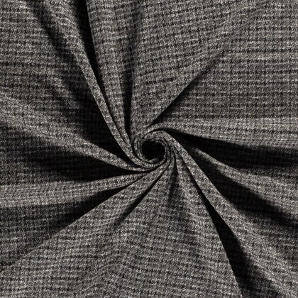 Jacquard Gewebt Hahnenfuß - schwarz