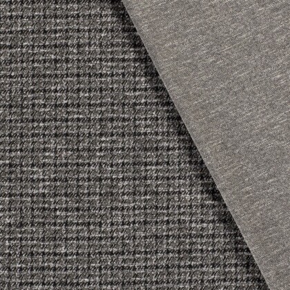 Jacquard Gewebt Hahnenfuß - schwarz
